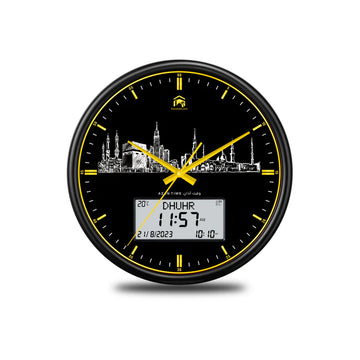Azan Wall Clock Ana-Digital Azan Prayer Clock
